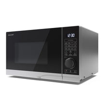 Carica l'immagine nel visualizzatore di Gallery, Sharp Ycpg284Aes  Forno A Microonde 28Lt  1000W  Controllo Digitale  Grill  11 Livelli Di Potenza  Black/Silver