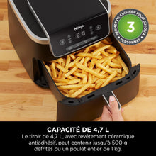 Carica l'immagine nel visualizzatore di Gallery, Ninja PRO 4.7L Friggitrice ad Aria 4 in 1, Cassetto Singolo, Frittura ad Aria, Cottura Arrosto, Riscaldamento, Essiccazione, Componenti Antiaderenti Lavabili in Lavastoviglie, Nero