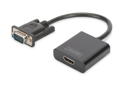Convertitore Da Vga A Hdmi + Audio (3,5 Mm) Full Hd (1080P) 15 Cm
