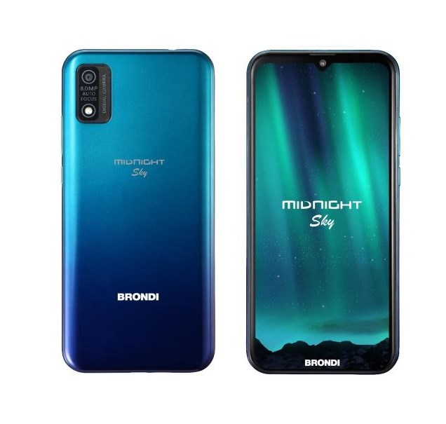 Smartphone Midnight Sky 4G 16Gb Verde/Blu Dual Sim
