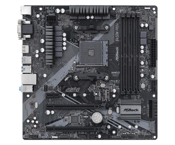 Scheda Madre B450M Pro4 R2.0 (90-Mxbeg0-A0Uayz) Sk Am4