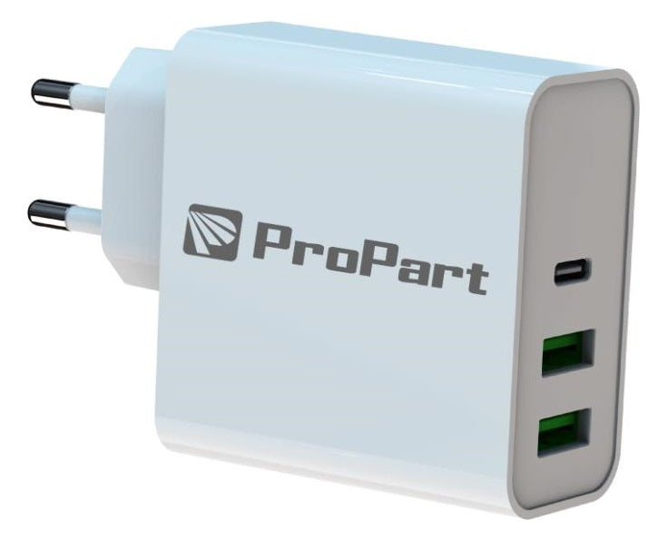 Caricabatterie Da Parete 65W 2X Usb-A + 1X Type-C (Ek-Pd-06)