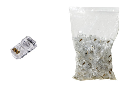 Confezione 100 Pz Connettori 8 Poli Plug Rj45 Cat.5E Utp 100Pz (Lkpl85U)