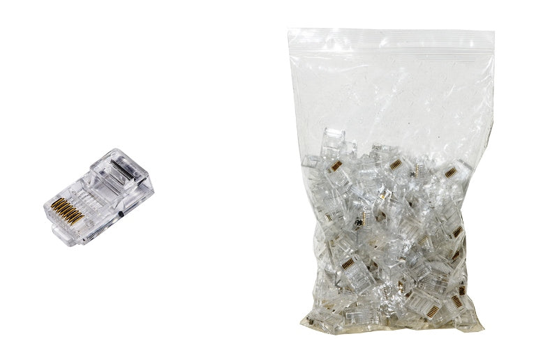 Confezione 100 Pz Connettori 8 Poli Plug Rj45 Cat.5E Utp 100Pz (Lkpl85U)
