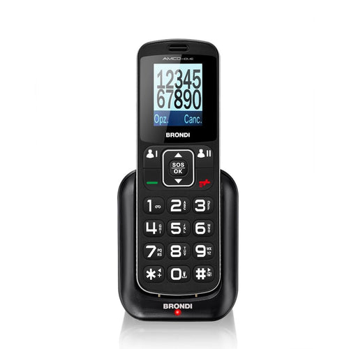 Brondi Amico Home (Nero)  Telefono Cellulare Senior