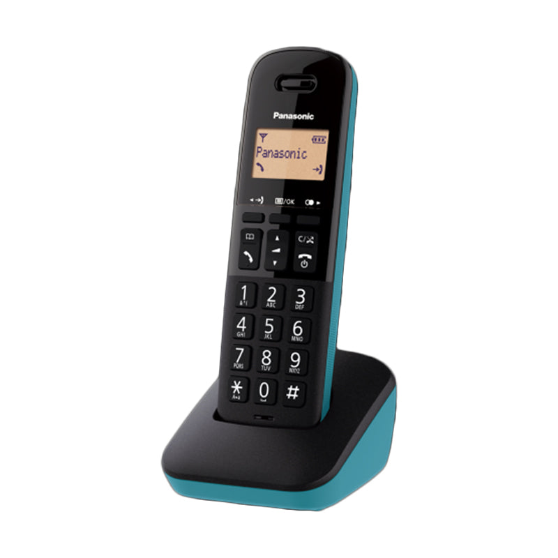 Panasonic Kx-Tgb610Jt (Nero/Azzurro) - Telefono Cordless - Impugnatura Antiscivolo - Autonomia In Chiamata 18H