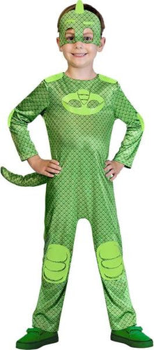 Costume Pj Masks Super Pigiamini In Scatola Geko Taglia 4-6 Anni