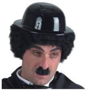 Parrucca Chaplin + Bombetta + Baffi