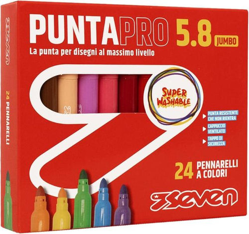 Pennarelli Punta Pro 5.8 Jumbo - Scatola Da 24 Pz
