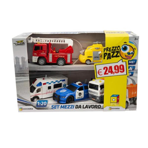 Prezzo Pazzo - Fast Wheels Set 5 Mezzi Da Lavoro
