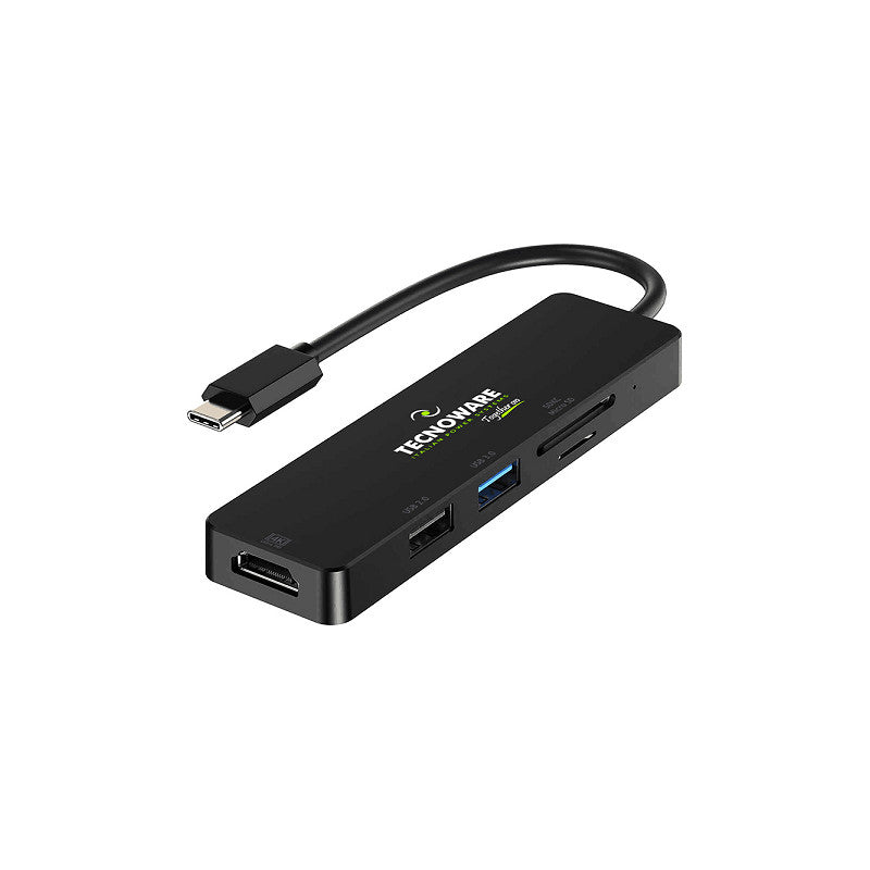 Tecnoware Fhub17693  Hub Usb Typec 5 In 1