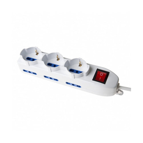 Vultech Mu02  Multipresa Bipasso 9 Ingressi Con Tasto On/Off