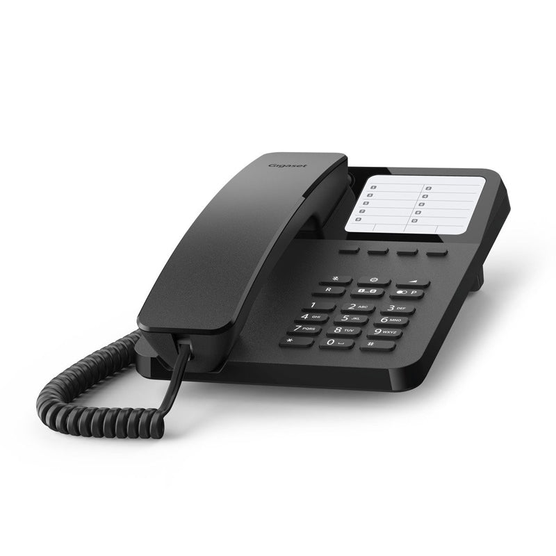 Gigaset Desk 400 (Nero) - Telefono Corded - Compatibile Centralini Telefonici E Apparecchi Acustici