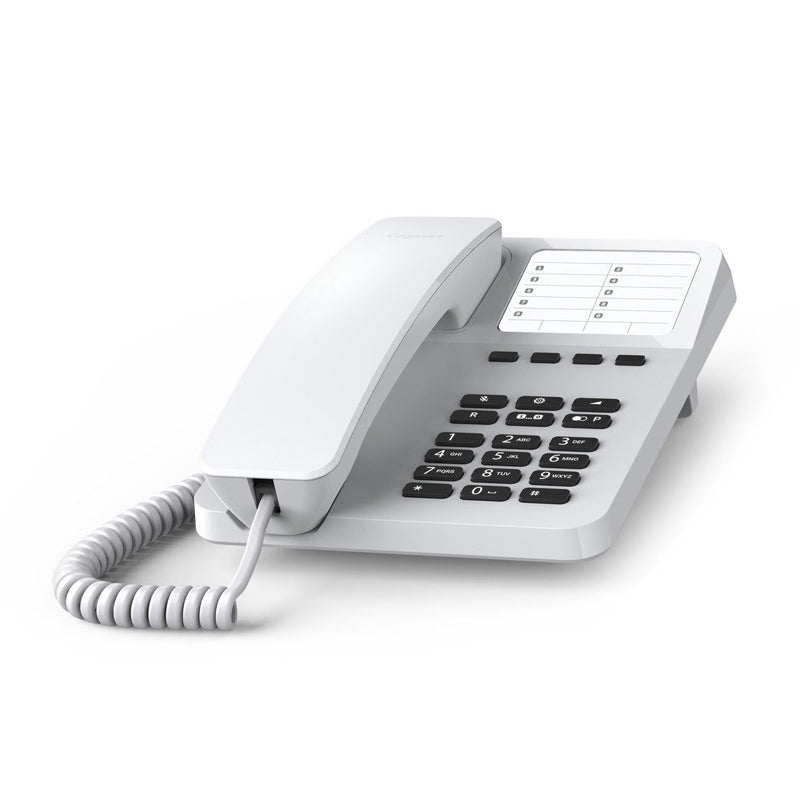 Gigaset Desk 400 (Bianco) - Telefono Corded - Compatibile Centralini Telefonici E Apparecchi Acustici