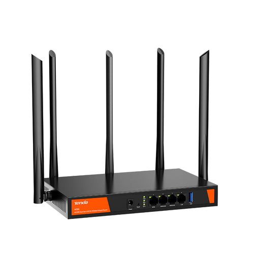 Tenda W30E  Router Dual Band Wifi 6  Chassis In Metallo  Gestione Simultanea 200 Client