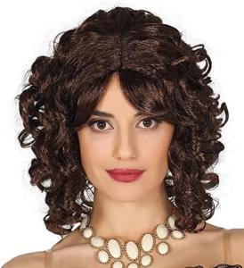 Parrucca Boccoli Castana Donna