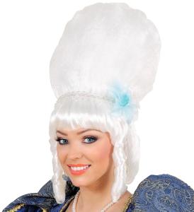 Parrucca Marchesa C/Collana E Fiore Azzurro