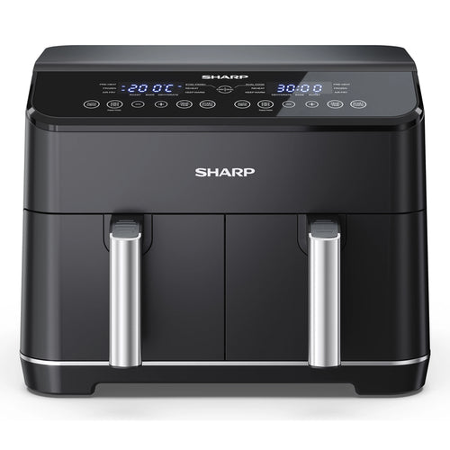Sharp Af-Gd82Ae-B - Friggitrice Ad Aria Con Doppio Cassetto - 8L - Touch Control - 2.500 Gpm