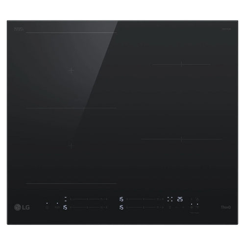 Lg Ci7Z2437Ba - Piano A Induzione 60Cm Da Incasso - Vetro Ceramico Nero - 4 Zone Cottura Con 2 Flexible - 15 Livelli Potenza (Compatibile Con Incavi 56X48Cm)