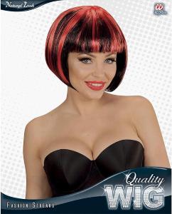 Parrucca Caschetto Rosso/Nero H.Quality