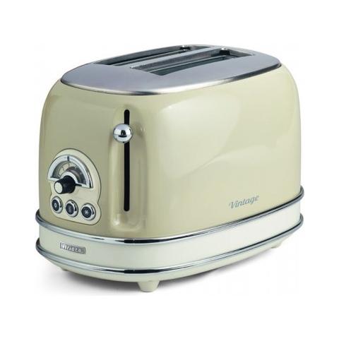 Ariete Toaster Vintage Beige (0155/03)  Tostapane Elettrico In Metallo  6 Livelli Doratura  Espulsione Automatica  810W