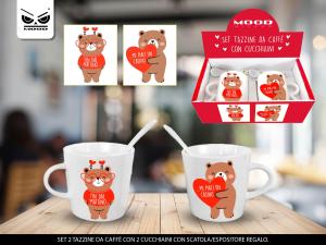 Tazzine Caffe' C/Cucchiaino Love