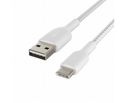 Cavo Intrecciato Da Usb-C A Usb-A 3M - Bianco