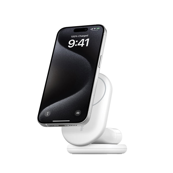 Supporto Di Ricarica Wireless 2In1 15W Qi2 - Bianco