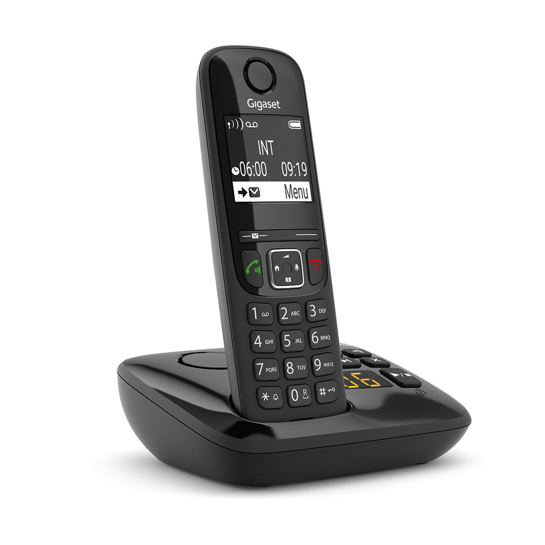 Gigaset As690A Duo (Nero) - Telefono Cordless Doppio - Vivavoce - Segreteria