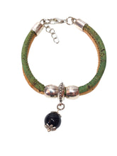 Carica l&#39;immagine nel visualizzatore di Gallery, Bracciale Sardo Su Coccu singolo Verde
