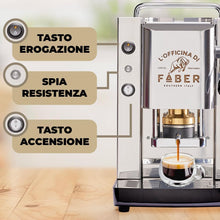 Carica l&#39;immagine nel visualizzatore di Gallery, Faber Pro Total Inox Basic  Macchina Per Caffe&#39;&#39;  Pressacialda In Ottone  Elettrovalvola E Termostato 95  Telaio In Acciaio
